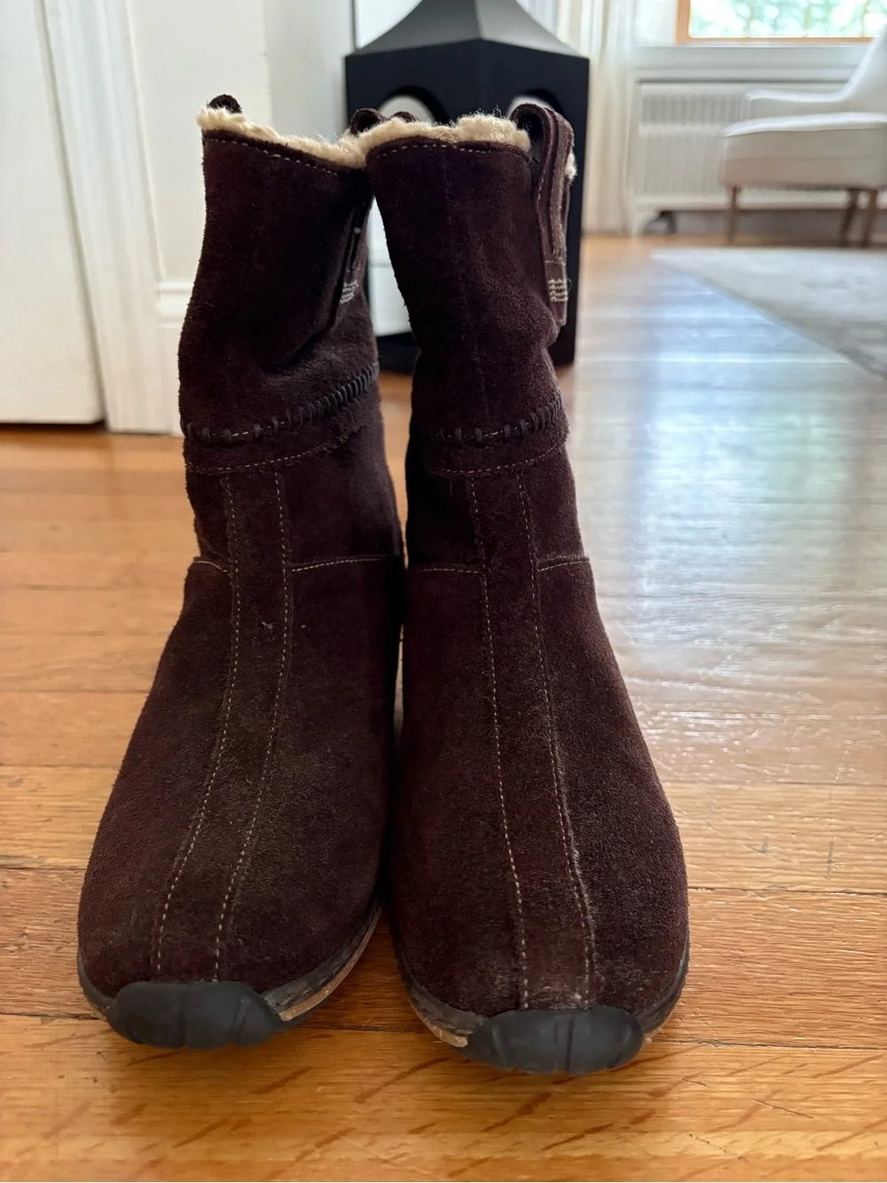 Timberland Women's Dark Brown Suede Fleece-Lined Winter Boots
